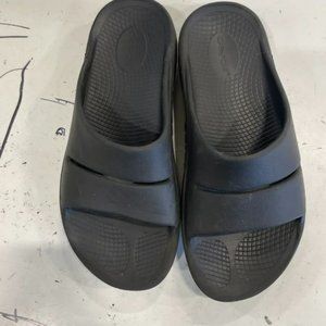 Oofos Ooahh Womens Black Recovery Slip On Slide Sandal Size Mens 8 Womens 10